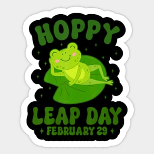 Funny Frog Hoppy Leap Day February 29 Birthday Leap Year Sticker